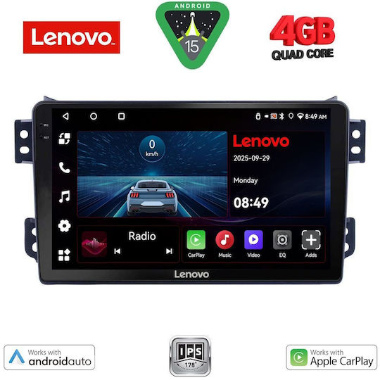 Lenovo Car Audio System for Opel Agila Suzuki Splash 2008 (Bluetooth/USB/AUX/WiFi/GPS/Apple-Carplay/Android-Auto) with Touch Screen 9"