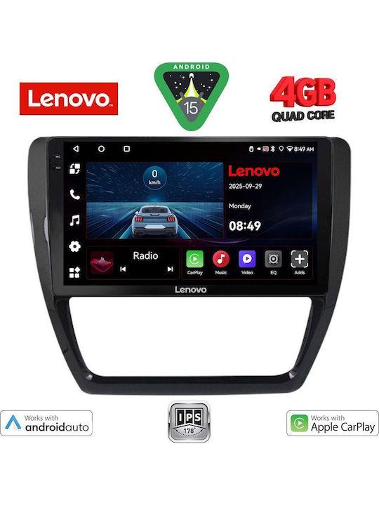 Lenovo Car Audio System for Volkswagen Jetta 2010-2016 (Bluetooth/USB/AUX/WiFi/GPS/Apple-Carplay/Android-Auto) with Touch Screen 10"