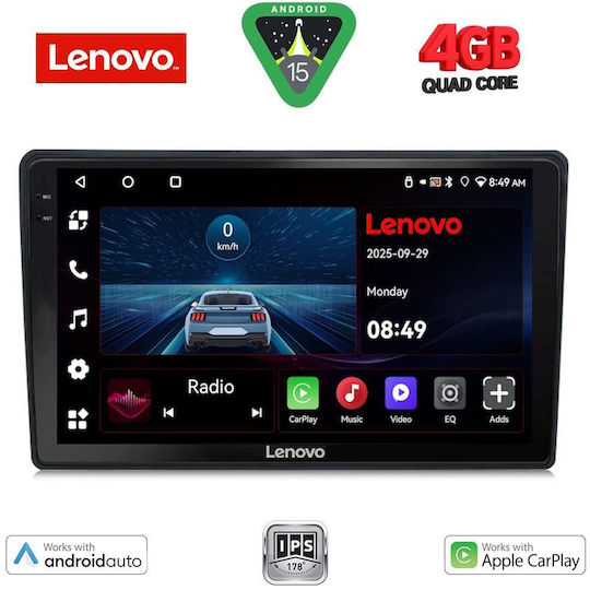 Lenovo Ηχοσύστημα Αυτοκινήτου για Honda HR-V 1998-2005 (Bluetooth/USB/AUX/WiFi/GPS/Apple-Carplay/Android-Auto) με Οθόνη Αφής 9"