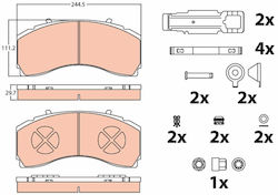 Trw Gdb5111 Brake Pad Set Disc Brake