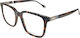 Kubik Kk3067 C2 Men's Acetate Prescription Eyeglass Frames Square Brown Tortoise