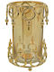 Marhome Candle Holder Metal in Gold Color 12x12x22cm 1pcs