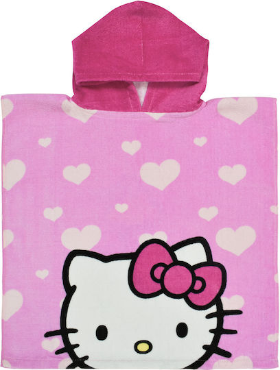 Stamion Kinder Strandponcho Hello Kitty Rosa 50x100cm Rosa