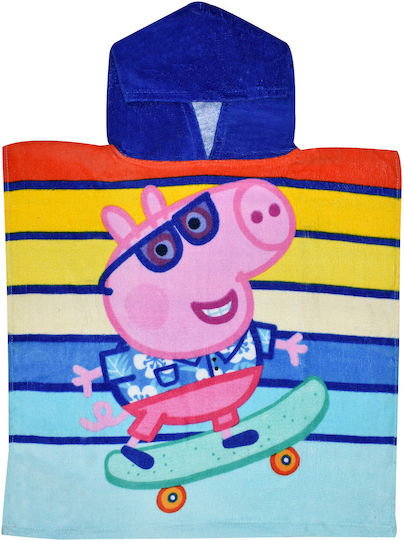 Stamion Παιδικο Ποντσο Peppa Pig 50x100cm Ρουα