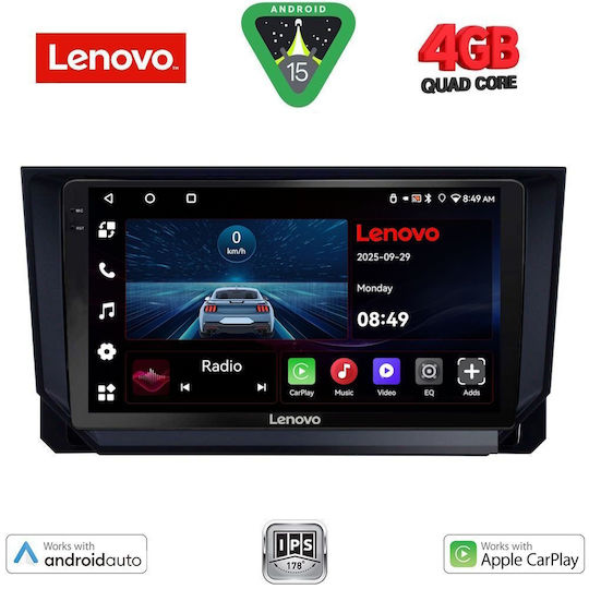 Lenovo Car Audio System for Seat Arona / Ibiza 2018 (Bluetooth/USB/AUX/WiFi/GPS/Apple-Carplay/Android-Auto) with Touch Screen 9"
