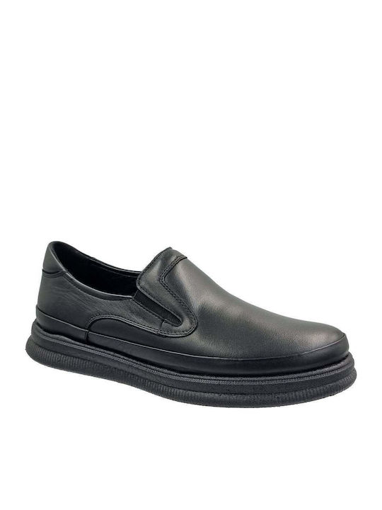 Leder Herren Freizeitschuhe Schwarz