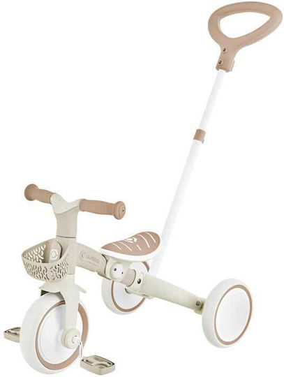 Globber Learning Trike Plus Convertible with Parental Handle 3 in 1 for 1-3 Years Beige