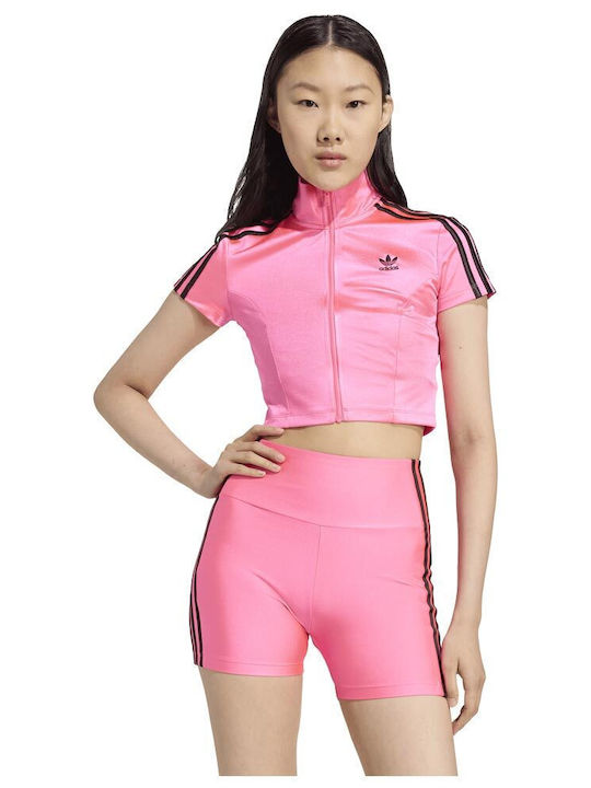 Track Top Short Women's Cardigan Pink