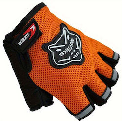 FIXATO Kurze Unisex Fahrradhandschuhe Orange