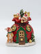 Weihnachts- Beleuchtete Dekorative Darstellung Rot mit Batterie 13x12x29cm 2Stück