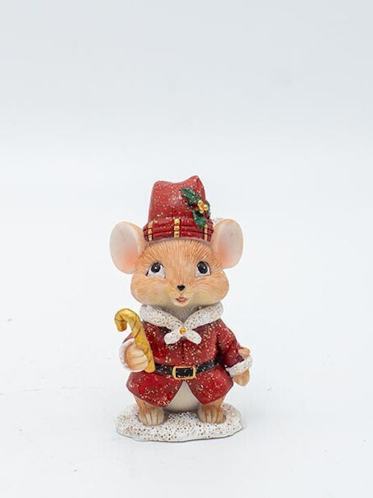 Eurolamp Christmas Plastic Figure Little mouse Red Height 8cm