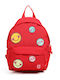 Lyc Sac School Bag Shoulder Kindergarten with Water Bottle Holder Red 10L 23 x 15.5 x 35cm
