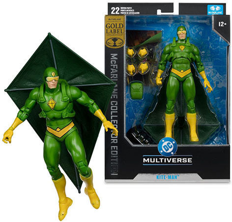 Batman Rogues Dc Multiverse Mcfarlane Collector Edition Action Figure #43 Kite Man Gold Label 21 Cm