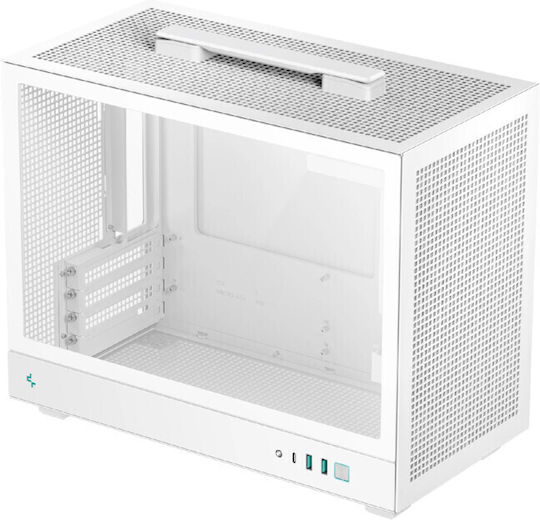 Deepcool CH160 Plus Gaming Mini Tower Computer Case with Side Window White