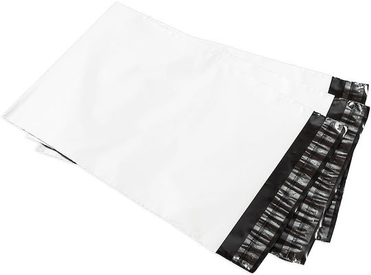 Metron Courier Shipping Folder Polyethylene 32x42+4cm 50mic White 100 Pieces