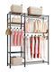 Vevor Floor Garment Rack made of Metal Black 114x42x194cm