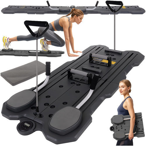 Placă Pliabilă De Antrenament Pilates Zola Extensii Mânere Push-up Tapis Cu Ecran Lcd 47 X 115 X 3 Cm Negru