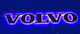 Beleuchtetes Maskenschild Neon Blau Volvo 24v