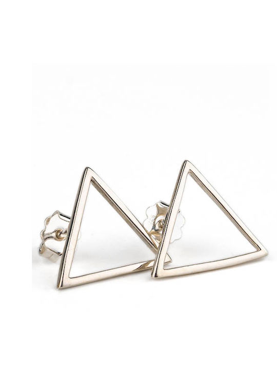 George Art Jewels Σκουλαρίκια Καρφωτά από Ασήμι Επιχρυσωμένα