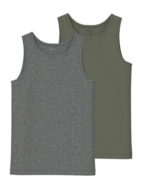Name It Set Kinder-Unterhemden Ärmellos Gray 2S...