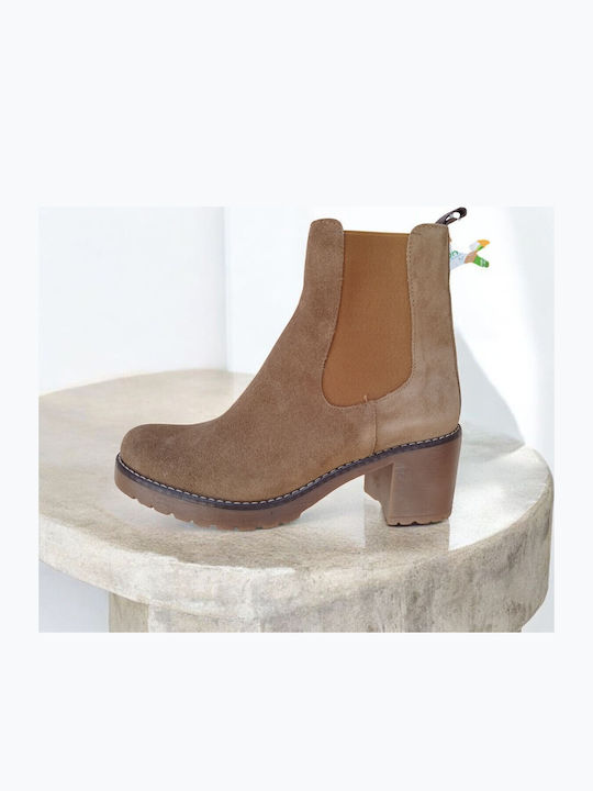 Ragazza Leder Stiefeletten Damen Braun