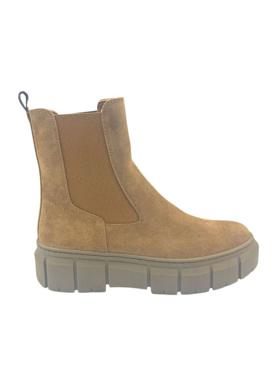Leather Women's Chelsea Boots Tabac Brown