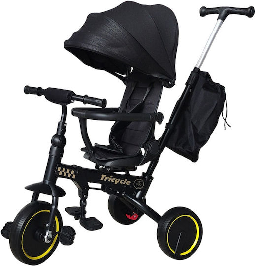 Miko Foldable And Convertible Tricycle Bicycle For 6 Months Black