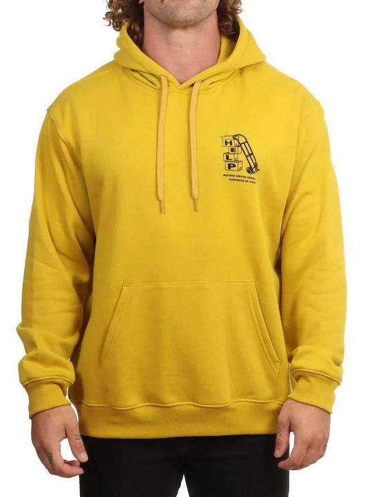 M Moving Co Φούτερ με Κουκούλα Yellow