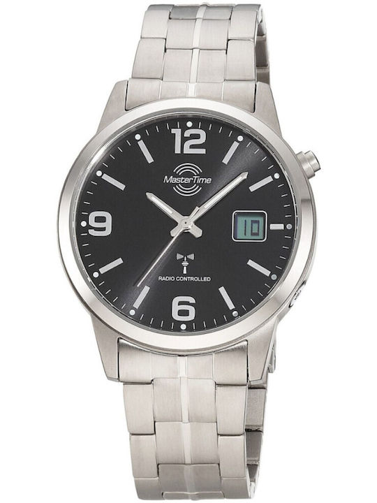Master Time Ανδρικό Ρολόι 40mm Μπαταρίας Ασημί