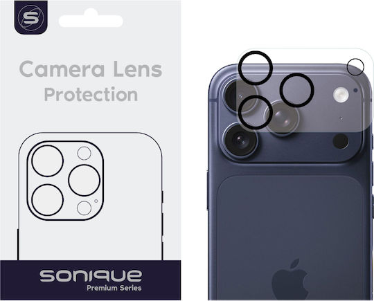 Sonique Lens Full Προστασία Κάμερας Tempered Glass Μαύρο για το Apple iPhone 17 Pro