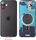 iPhone 16 Battery Cover + Camera Lens + Metal Plaid + Magsafe Black