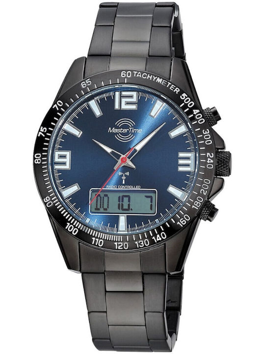 Master Time Ψηφιακό Ανδρικό Ρολόι 44mm Χρονογράφος Μπαταρίας Μαύρο