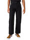 Double Knee Trousers in Regular Fit Black