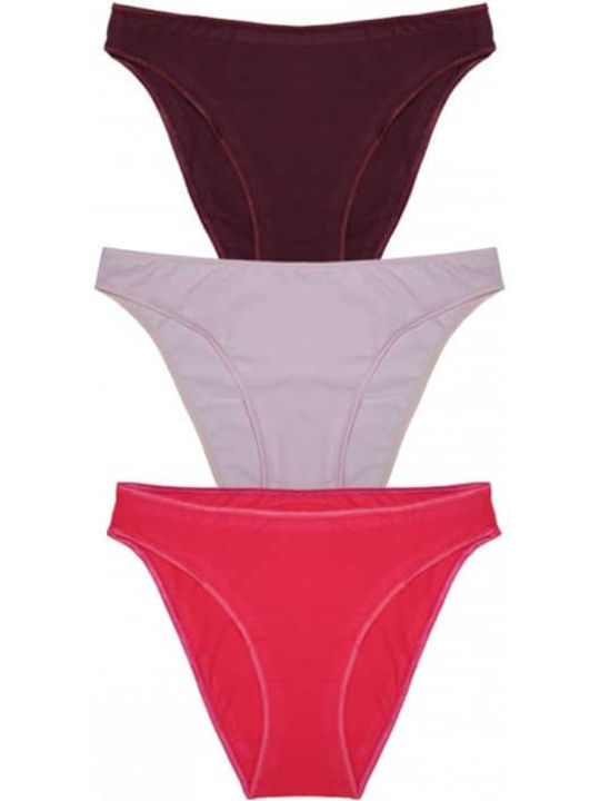 Βαμβακερά Γυναικεία Slip 3Pack Φούξια
