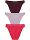 Βαμβακερά Γυναικεία Slip 3Pack Φούξια