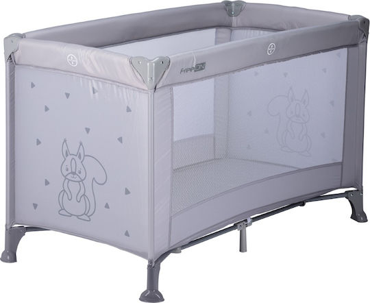 FreeOn Loc de joacă cu Saltea Gri 60x120cm