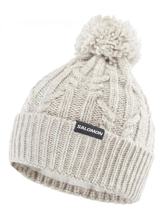 Beanie Γυναικείος Σκούφος Πλεκτός σε Μπεζ χρώμα