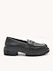 Leather Women's Loafers in Black Color