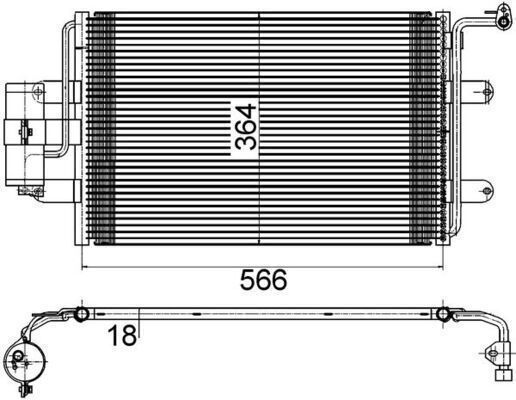 Condenser Air Conditioning Mahle Ac 180 000s