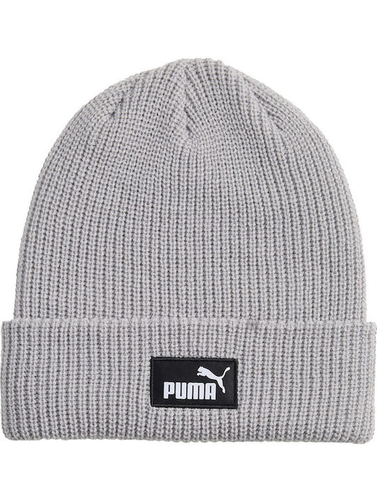 Beanie Beanie with Rib Knit in Gray color
