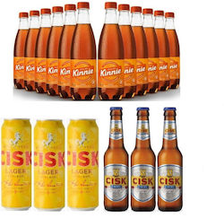 Πακετο Kinnie 12x500ml 3x Cisk Lager Beer 500ml.3 Cisk Lager Excel 330ml