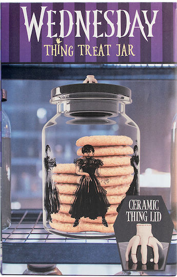 Blue Sky Studios Стъклена Ваза За Съхранение Wednesday Thing Treat Jar