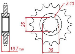 Esjot Front Sprocket for Honda Varadero