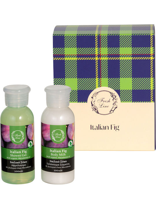 Fresh Line Italian Fig Mini Skin Care Set for Body Cleaning 2pcs