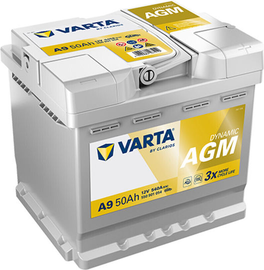 Varta Μπαταρία Αυτοκινήτου Start Stop A9 με Χωρητικότητα 50Ah και CCA 540A Start/Stop