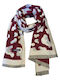 Fular de damă Beige/Bordeaux