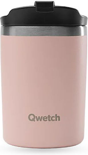Qwetch Ποτήρι Θερμός Ανοξείδωτο BPA Free 240ml Qwetch Ροζ