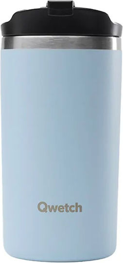 Qwetch Glass Thermos Stainless Steel BPA Free 350ml Qwetch Light Blue