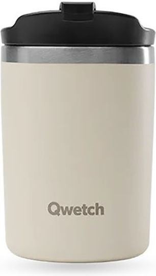 Qwetch Ποτήρι Θερμός Ανοξείδωτο BPA Free 240ml Qwetch Μπεζ