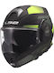 LS2 Advant X FF901 Nova Mat Black/Yellow Мотоциклетна каска Флип ъп ECE 22.06 1600гр с Sunvisor
